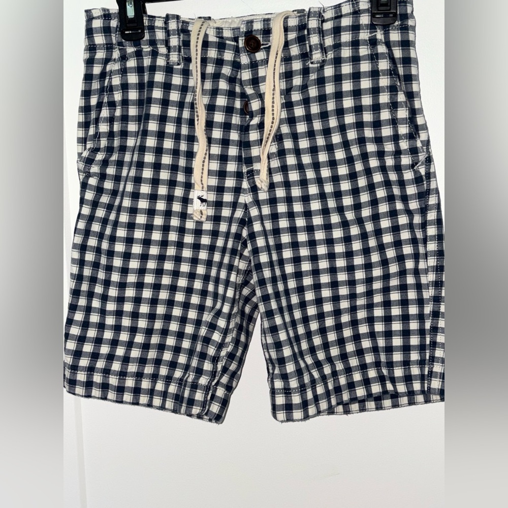 abercrombie kids check shorts boy's sz 12 EUC LN